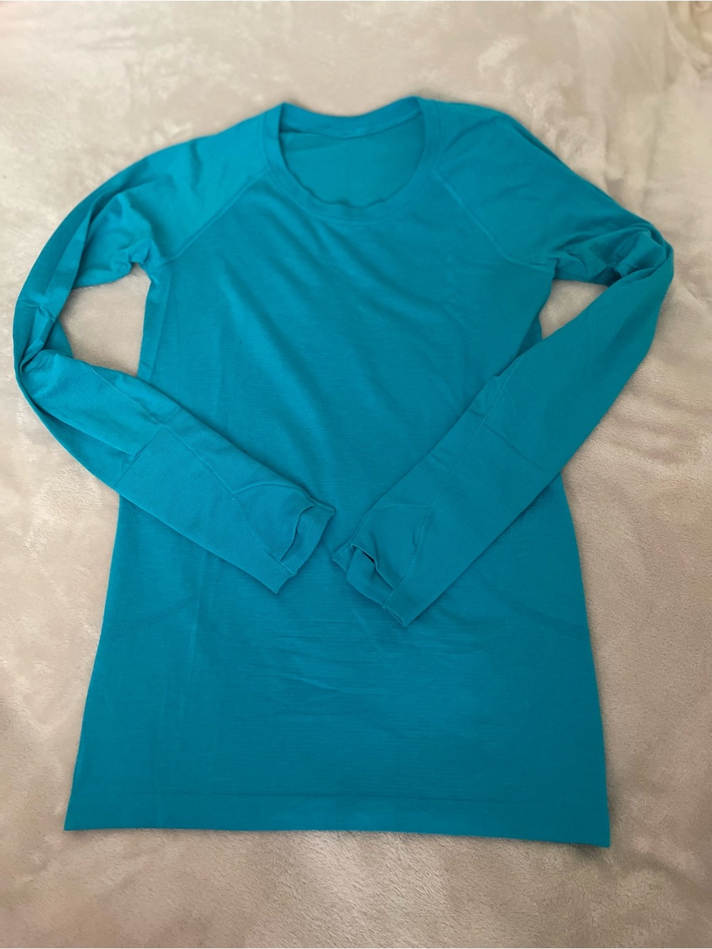 lululemon athletica Long Sleeve Crew Top - Teal Blue